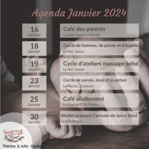 Lire la suite à propos de l’article Agenda Janvier 2024